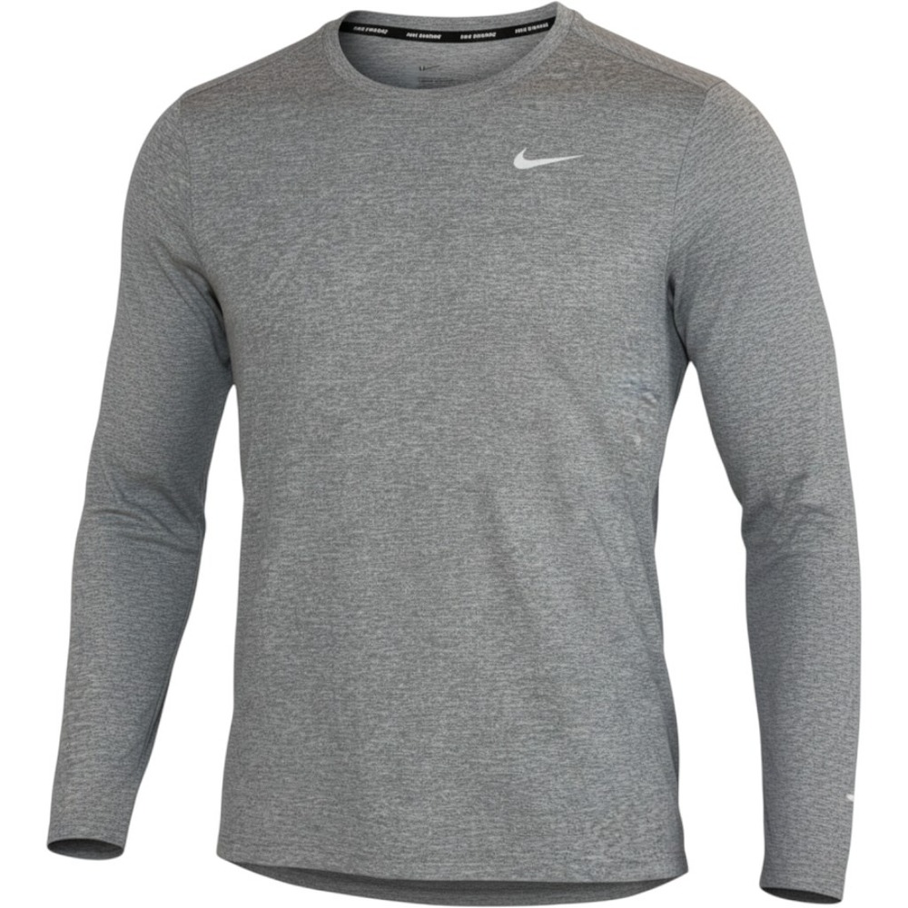 Nike Running Shirt Mens Large Grey Long Sleeve Polyester Activewear Minimalist L